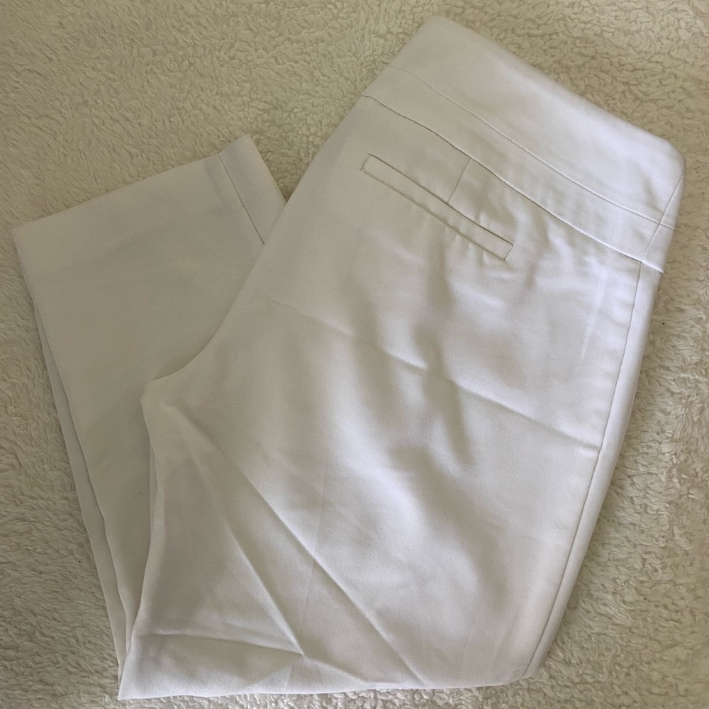 White crop trouser